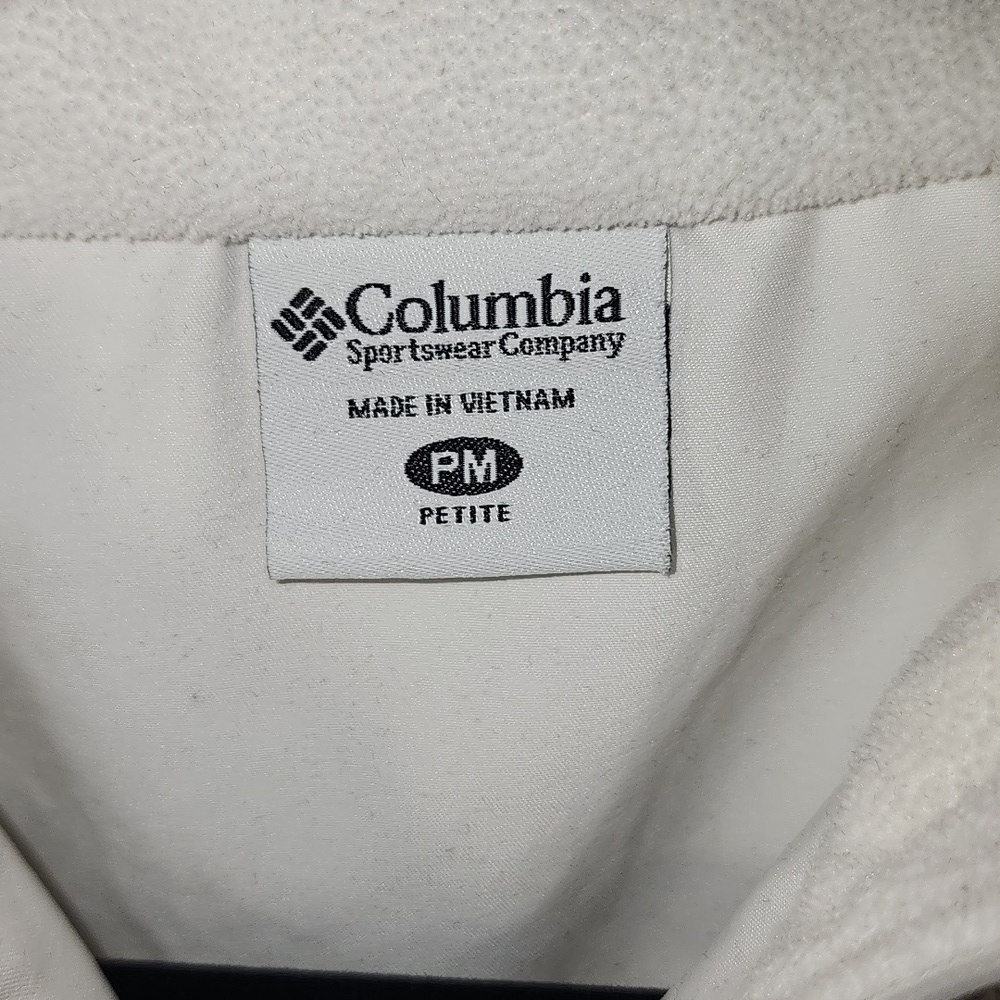 Columbia size PM White Vest Full Zip Lightweight - Picture 4 of 7